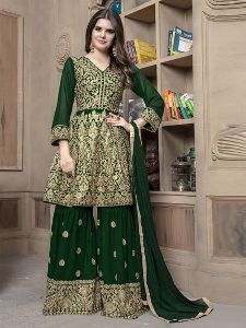 Pakistani Green Sharara Suit