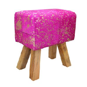 Leather Foiling Zim Stool