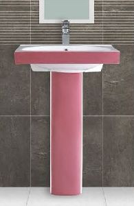 Dual Colour Pedestal Wash Basin