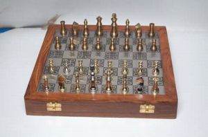 Brass Chess Board Set