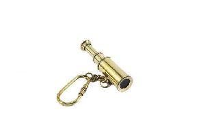 brass telescope key chain