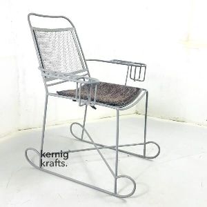 IRON STEEL CUSHION SEAT CHAIR