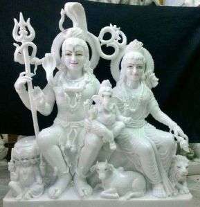 Marble Shiv Parivar Statue