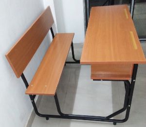 Wooden School Bench