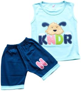 Kids Sleeveless Cotton T shirt And Pant