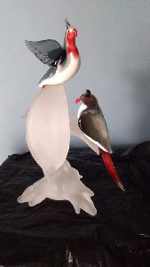 Handcrafted Glass Bird Statue