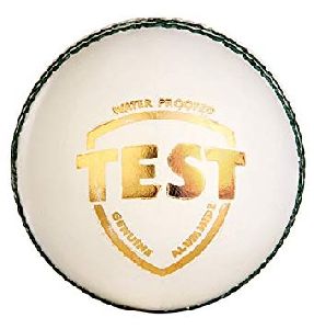 Test white cricket ball