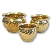 Brass Nested Planter Set