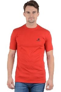 Mens Red Cotton T-Shirt