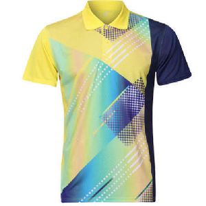 Mens Yellow Printed T-Shirt