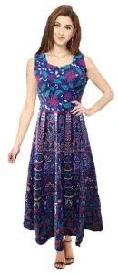 Printed Cotton Long Frock Kurti