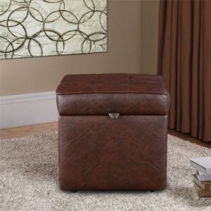 Leather Ottoman