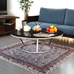 Stainless steel Glass Top Center Table