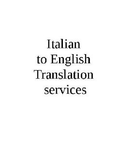 Italiain to English Language Translation