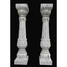 White Stone Carved Pillar