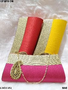 Raw Silk Clutch