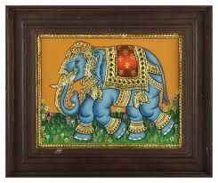 Wooden Elephant Painting