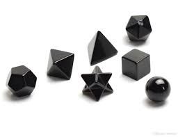 Black Agate Geometric Set