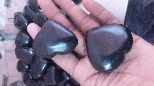 Black Agate Stone Heart