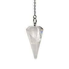 Natural Clear Crystal Dowsing Pendulum