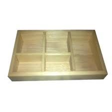Wooden 5 Compartment Tray