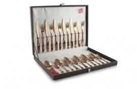 24 Pcs Copper Finish Cutlery Set