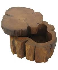 Teak Wooden Log Box