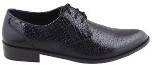 Men' Forever Leathers Black Derby Shoes(FL-157)