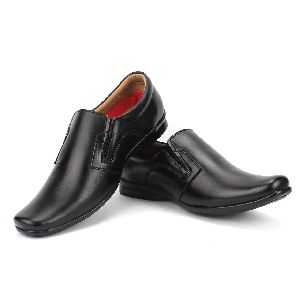 Men's Forever Leathers Black Boat Shoe(FL-170)
