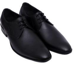 Men's Forever Leathers Black Derby Shoes(FL-188_black)