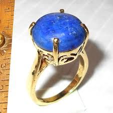 Gold Plated Lapis Lazuli Ring