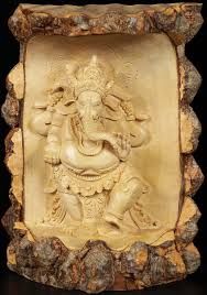 Wood Carving Ganesh