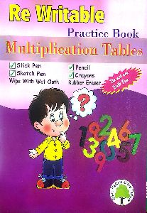 REWRITABLE MULTIPLICATION TABLES EXCERCISE BOOK FOR KIDS