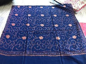 Blue Pashmina Embroidered Shawl
