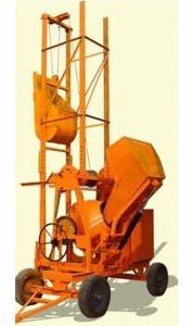 Concrete Mixer Machine With Hydraulic Hopper & Lift