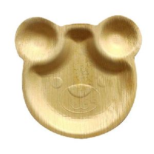 Bear Shaped Areca Leaf Plate