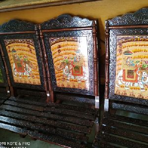 Rajasthani Wooden Painted Chair