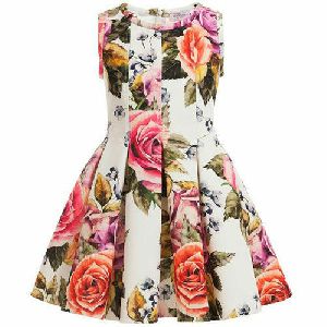 girls printed frock