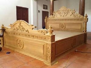 antique wooden bed