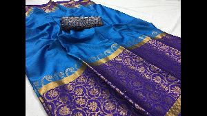 Party Wear Handloom Cotton Silk Saree