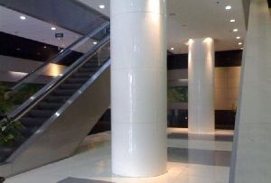 Golden Phoenix Nano White Glass Stone Interior Columns