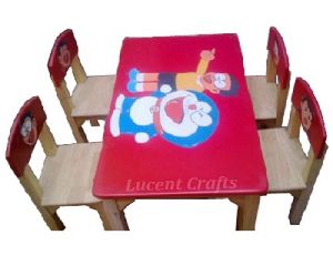 RECTANGLE TABLE SET (WITH 4 CHAIRS)