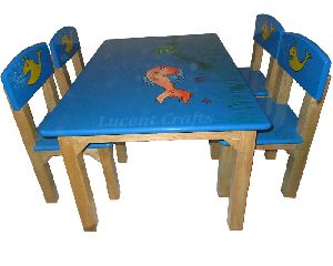 RECTANGLE TABLE SET (WITH 4 CHAIRS)