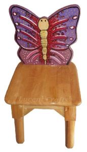 RUBBERWOOD KIDS CHAIR (BUTTERFLY)