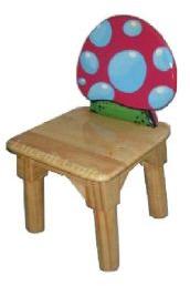 RUBBERWOOD KIDS CHAIR (MUSHROOM)