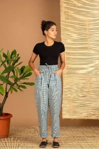 Blue Check Handloom Pant