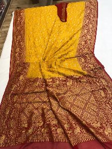 BANARASI GEORGETTE SAREES WITH BLOUSE