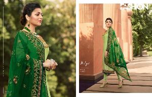 LT nitya vol141 catalog at wholesale and singles fabric- georgette semi stitched