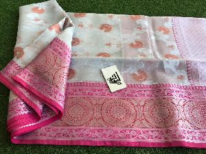 brocade blouse banarasi muslin kora weaving sarees