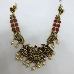 Gold Temple Necklace Set